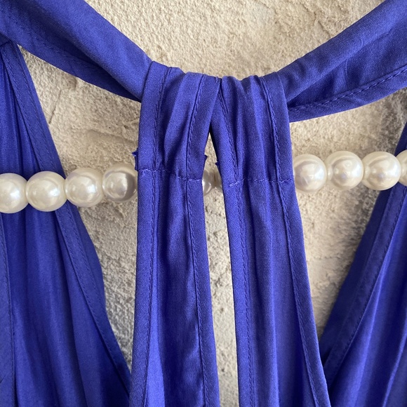 American Eagle Outfitters Purple Mini Dress Racerback Ruffle Sleeveless - Picture 7 of 15